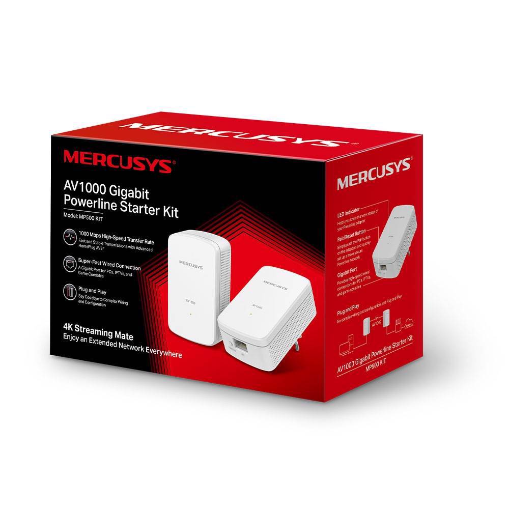 Mercusys MP500 AV1000 Gigabit Powerline Starter Kit