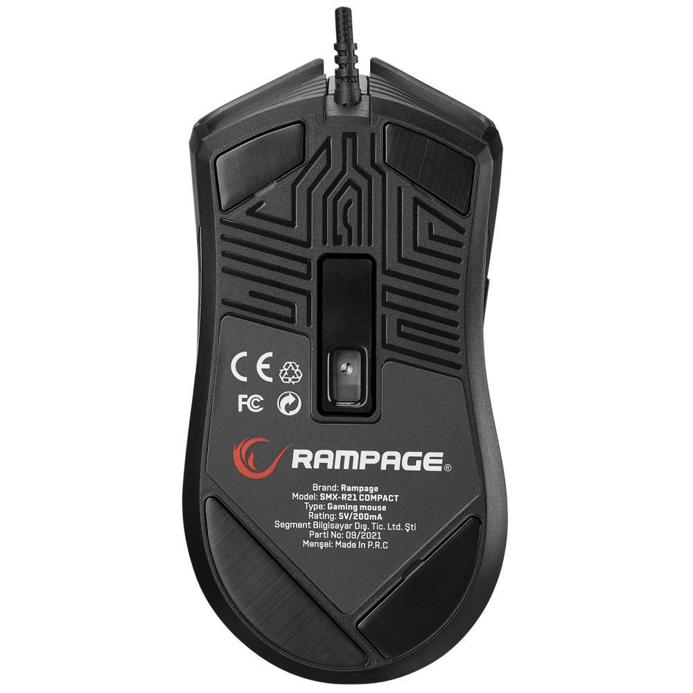Rampage SMX-R21 COMPACT RGB 7200 DPI Siyah Gaming Mouse