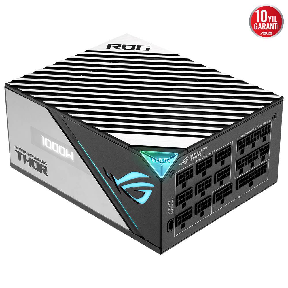 ASUS THOR 1000P2 GAMING 80+ Platinum Full Modüler 135mm Fanlı Beyaz ATX PSU