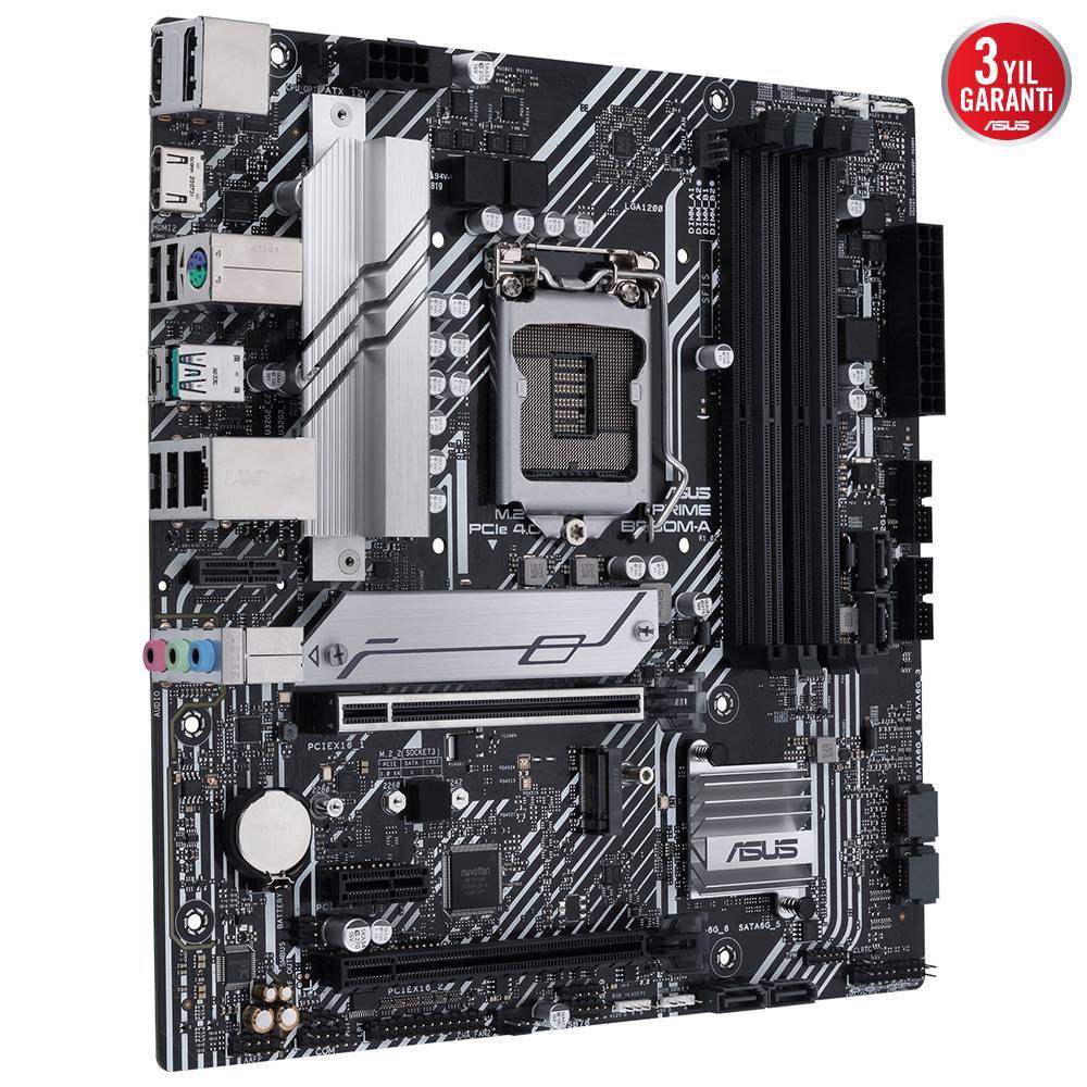ASUS PRIME B560M-A 5000MHz(OC) DDR4 Soket 1200 M.2 HDMI DP  mATX Anakart