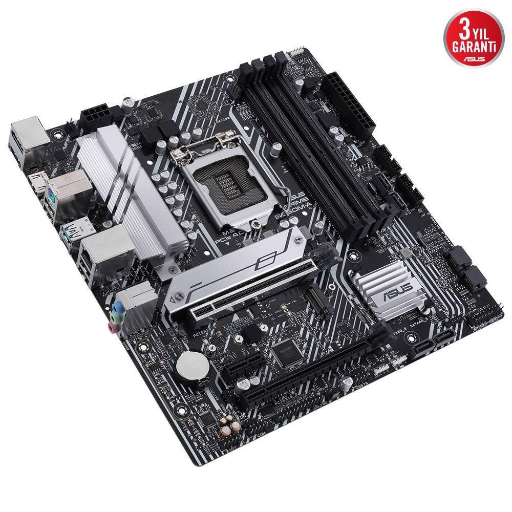 ASUS PRIME B560M-A 5000MHz(OC) DDR4 Soket 1200 M.2 HDMI DP  mATX Anakart