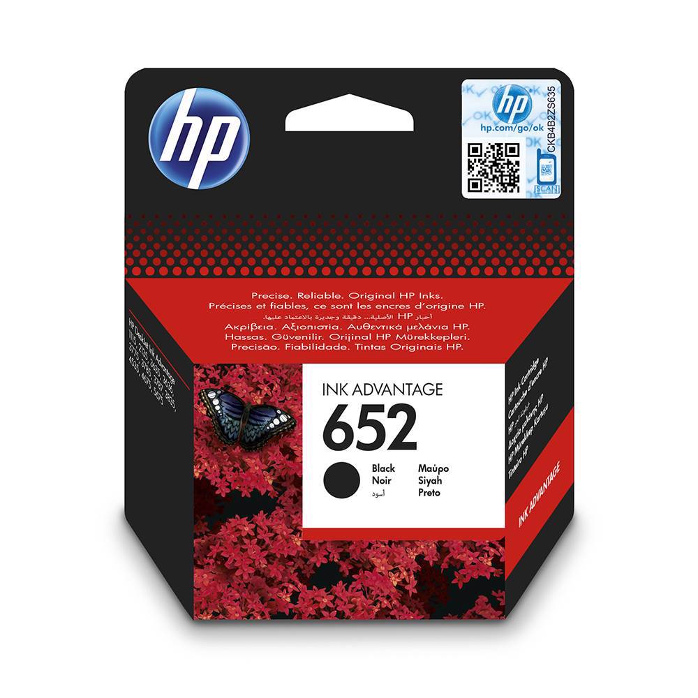 HP 652 F6V25AE 360 Sayfa Siyah Mürekkep Kartuşu