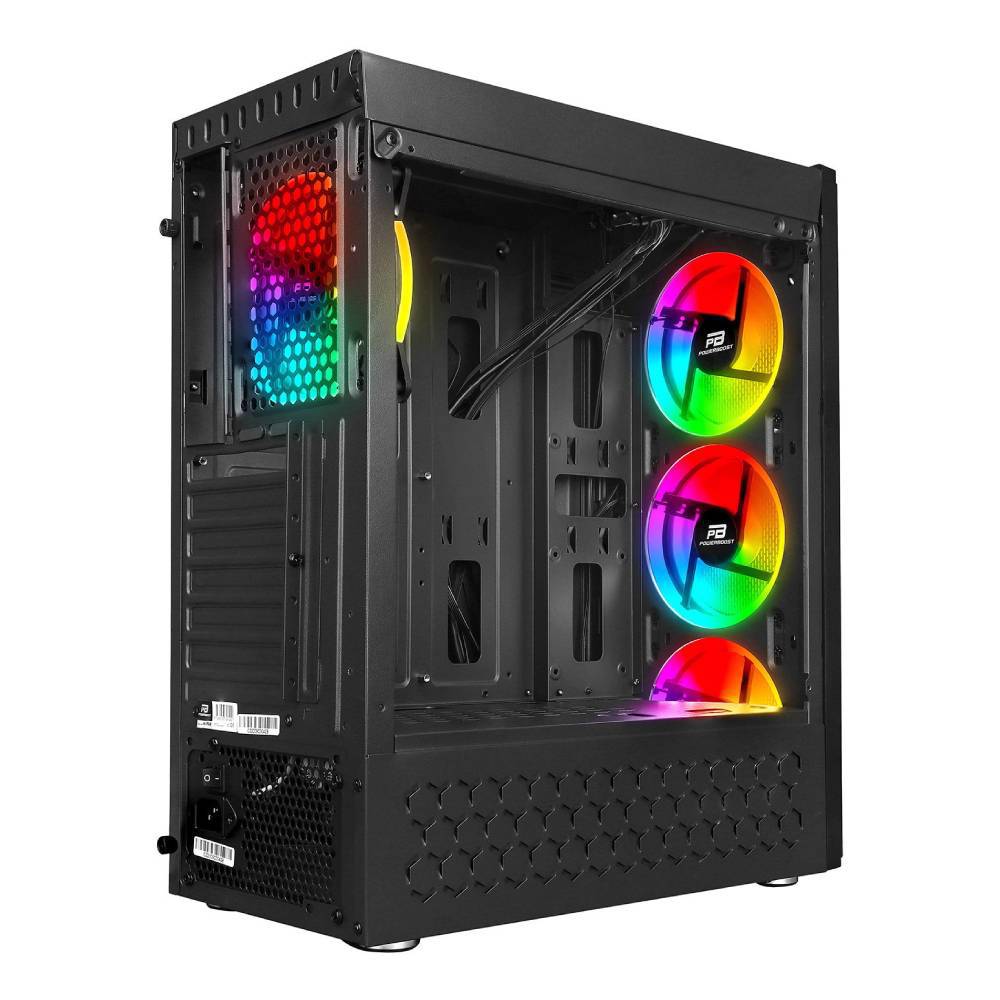 POWER BOOST VK-P06B 550W RGB Mesh Panel USB 3.0 Mid Tower Kasa 