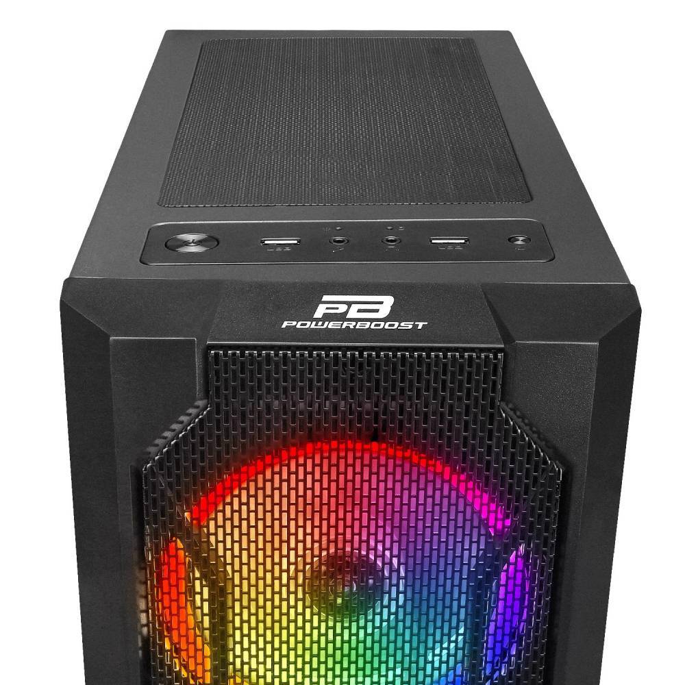 POWER BOOST VK-P06B 550W RGB Mesh Panel USB 3.0 Mid Tower Kasa 