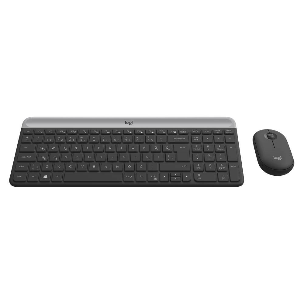 Logitech MK470 Siyah Türkçe Q Kablosuz Klavye Mouse Set