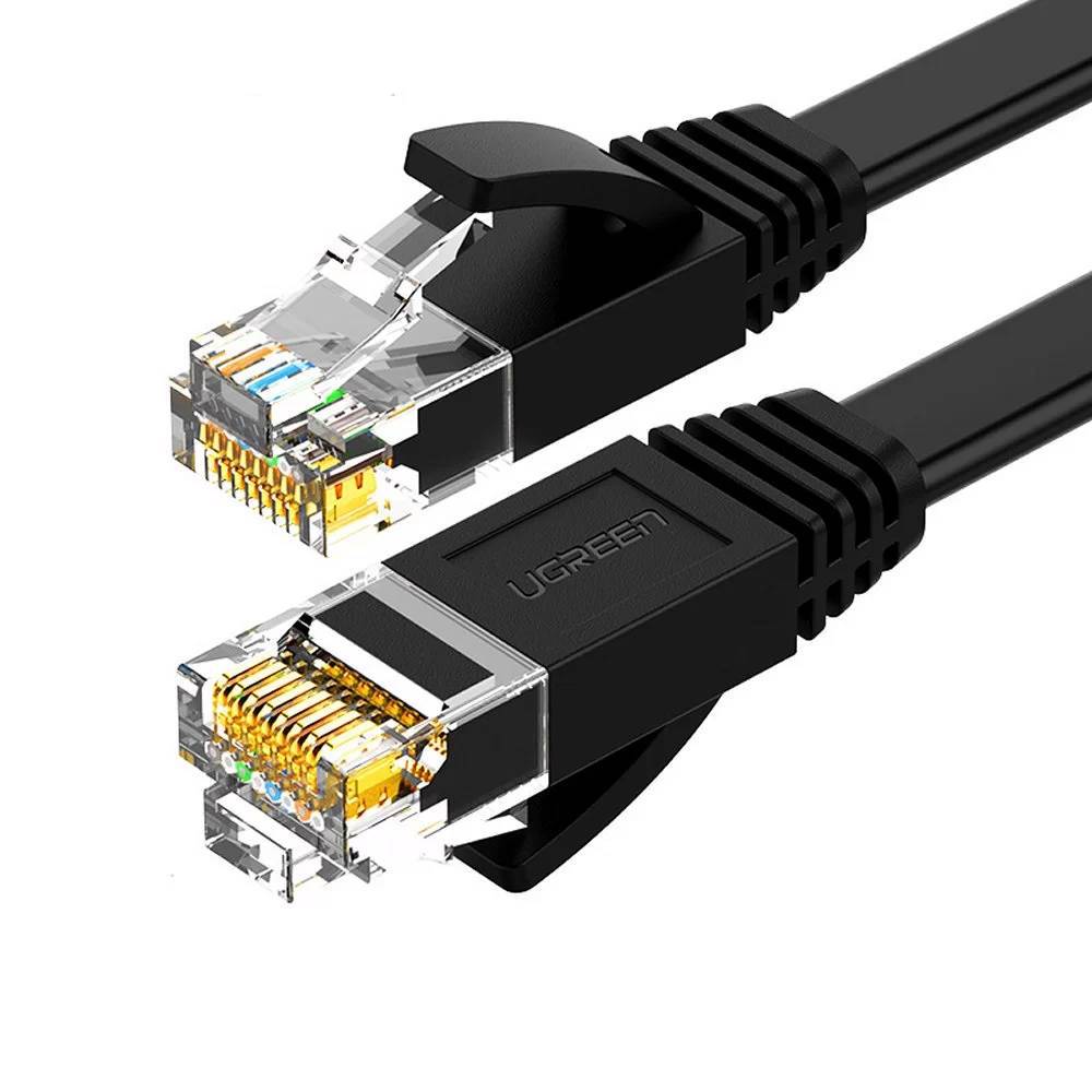 Ugreen CAT6 Flat  Siyah 2m Ethernet Kablosu