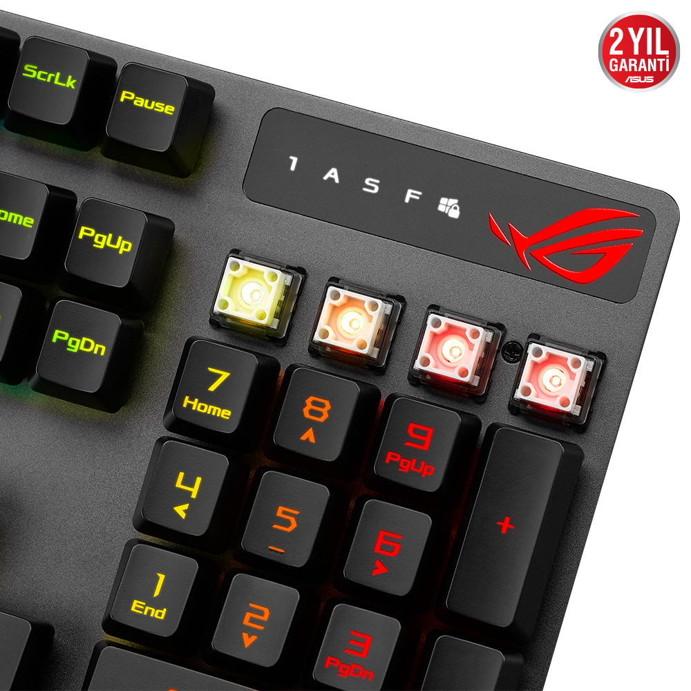 ASUS ROG STRIX Scope RX Blue Switch Türkçe Optik Mekanik Gaming Klavye