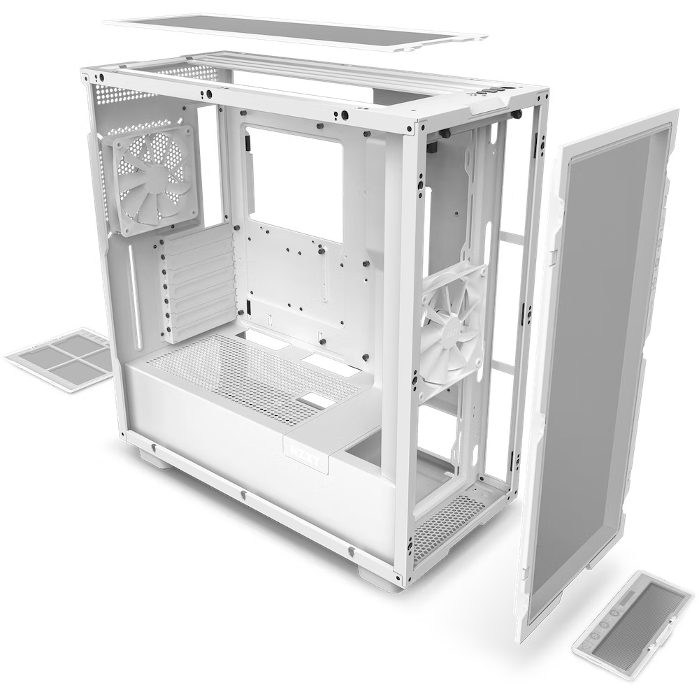 NZXT H7 Airflow Tempered Glass USB 3.2 Beyaz ATX Mid Tower Kasa