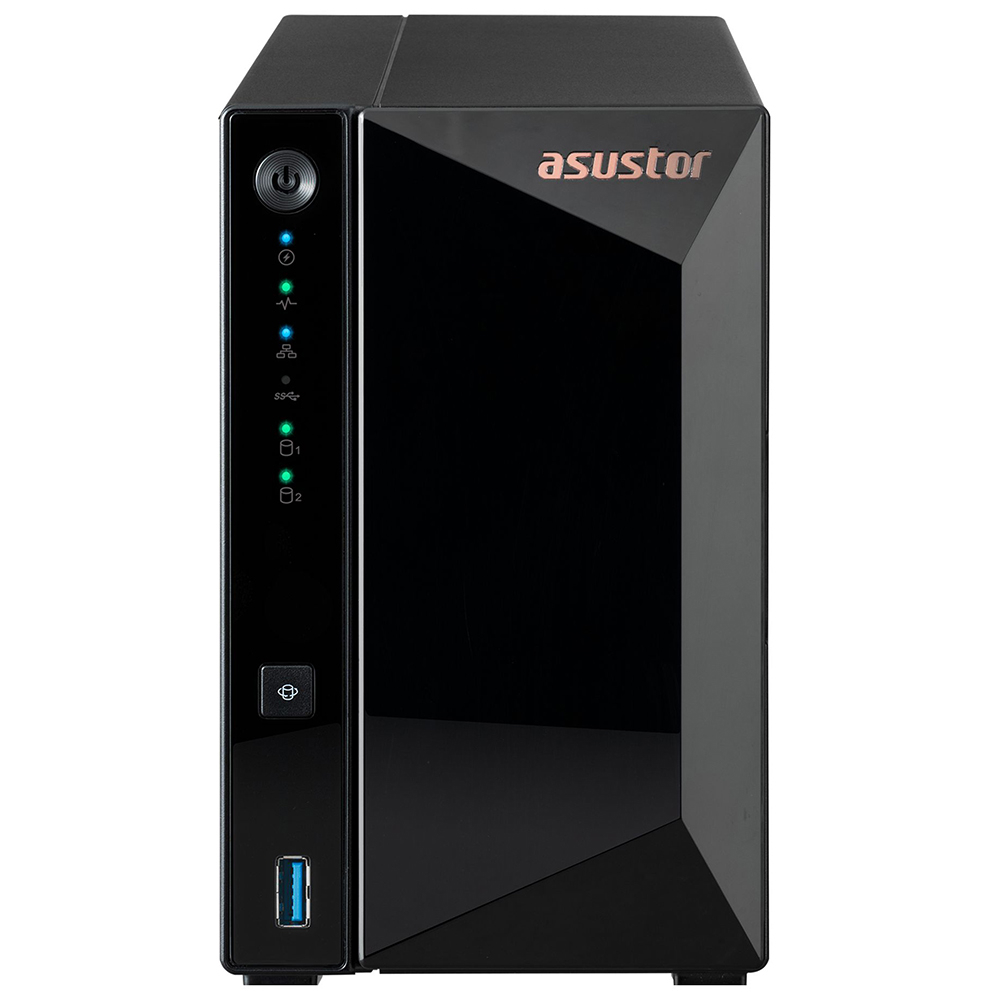 ASUSTOR Drivestor 2 Pro AS3302T Realtek RTD1296 2GB DDR4 2 Yuvalı(2X22TB Desteği) 2.5GbE USB 3.2 NAS Depolama Cihazı