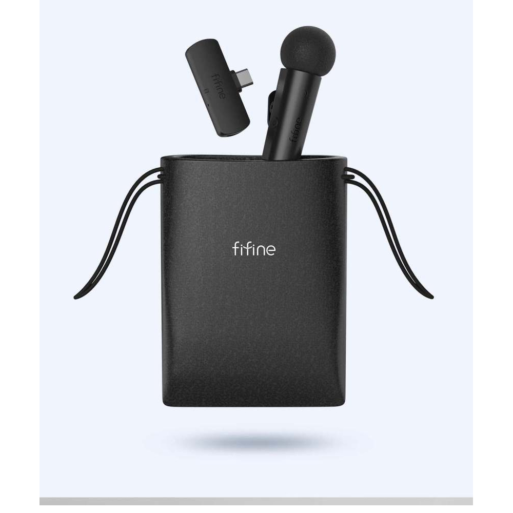 Fifine M6 Kablosuz Type-C Bilgisayar Yaka Mikrofonu