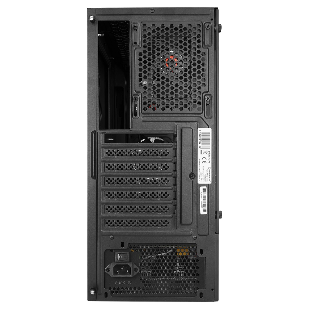 Rampage FUSION 650W 80+ BRONZE Temperli Camlı Rainbow Mesh Gaming Kasa