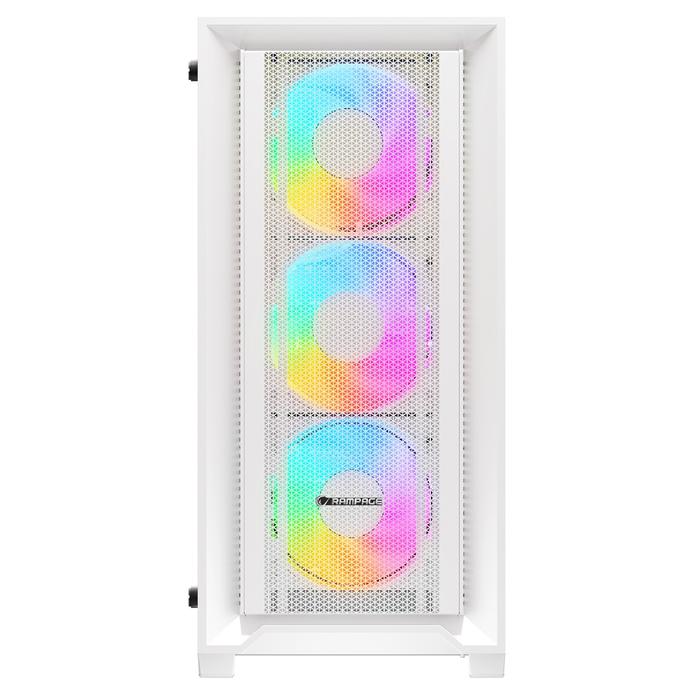 Rampage VOYAGER 750W 80+ BRONZE RGB Beyaz ATX Mid Tower Gaming  Kasa