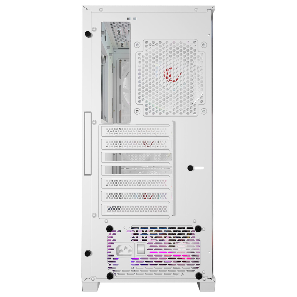 Rampage VOYAGER 750W 80+ BRONZE RGB Beyaz ATX Mid Tower Gaming  Kasa