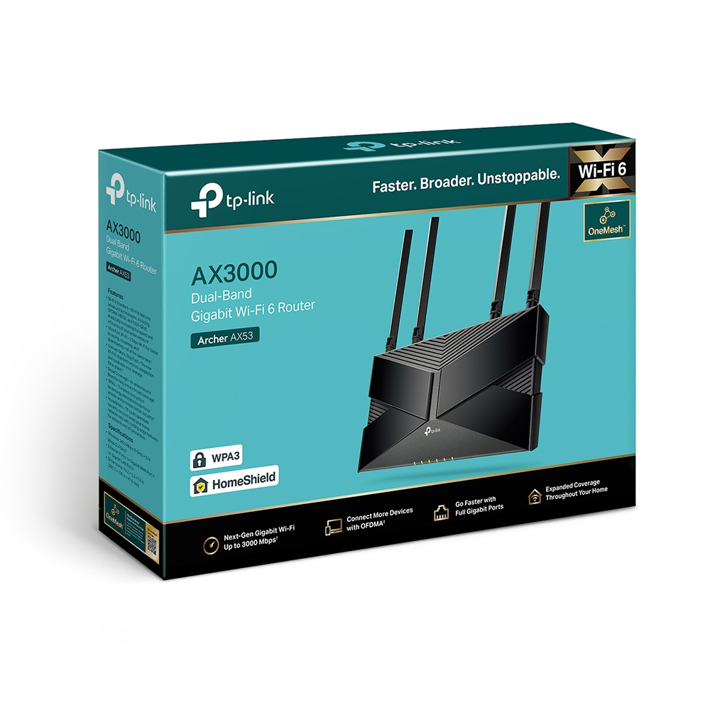 TP-LINK Archer AX53 AX3000 Çift Bant Gigabit Wi-Fi 6 Router