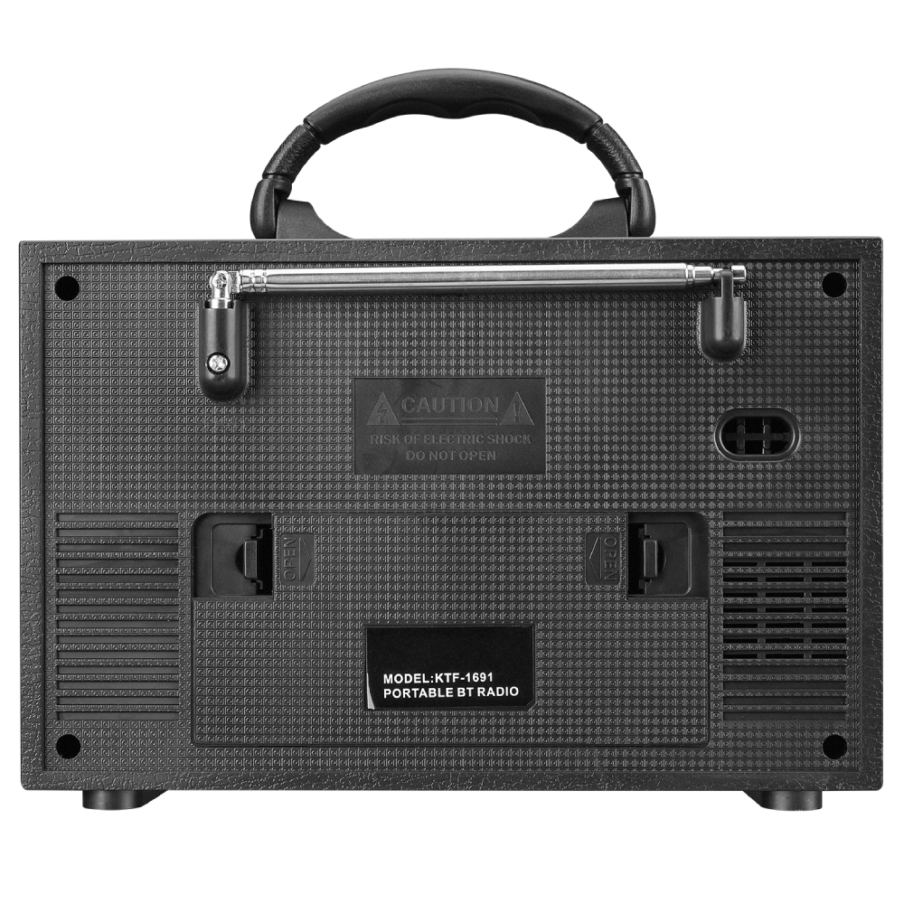 Mikado MDR-123BT Ahşap USB- TF Destekli Bluetooth FM/AM/SW 3 Band Klasik Radyo