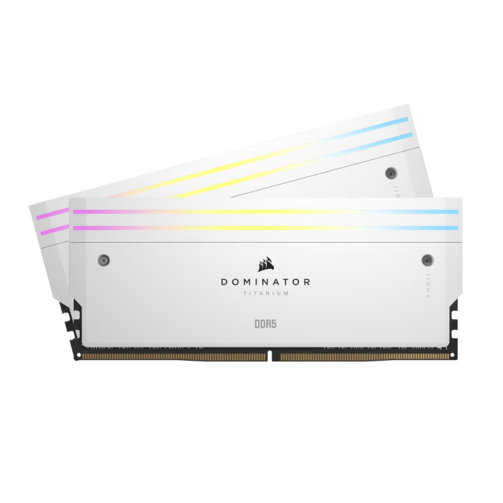 CORSAIR 48GB (2x24GB) Dominator Platinum 7200MHz RGB Beyaz CL36 DDR5 Dual Kit Ram