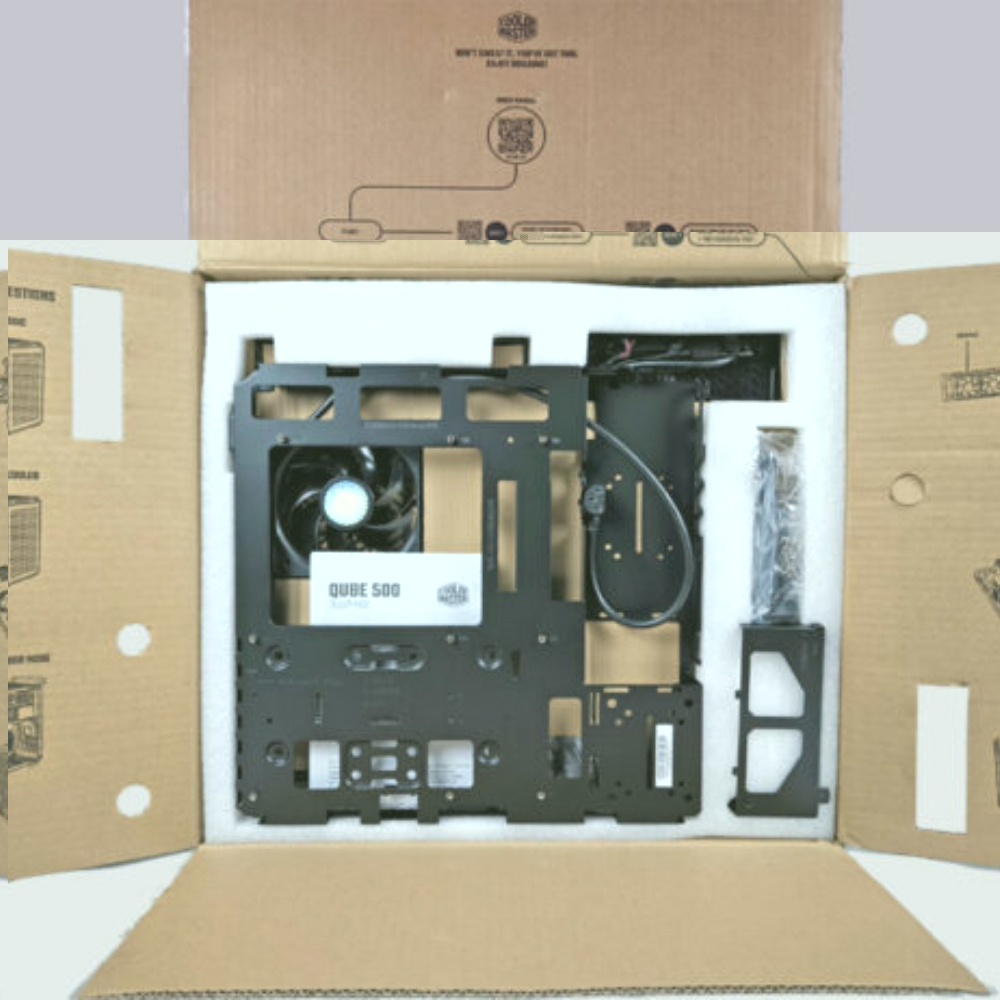 Cooler Master MasterBox Qube 500 TG Beyaz Modüler Panel E-ATX Kasa