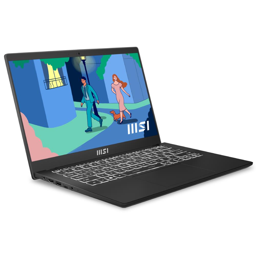 MSI NB MODERN 14 C12MO-1039XTR i7-1255U 16GB DDR4 UMA 512GB SSD 14" FHD DOS Siyah Notebook
