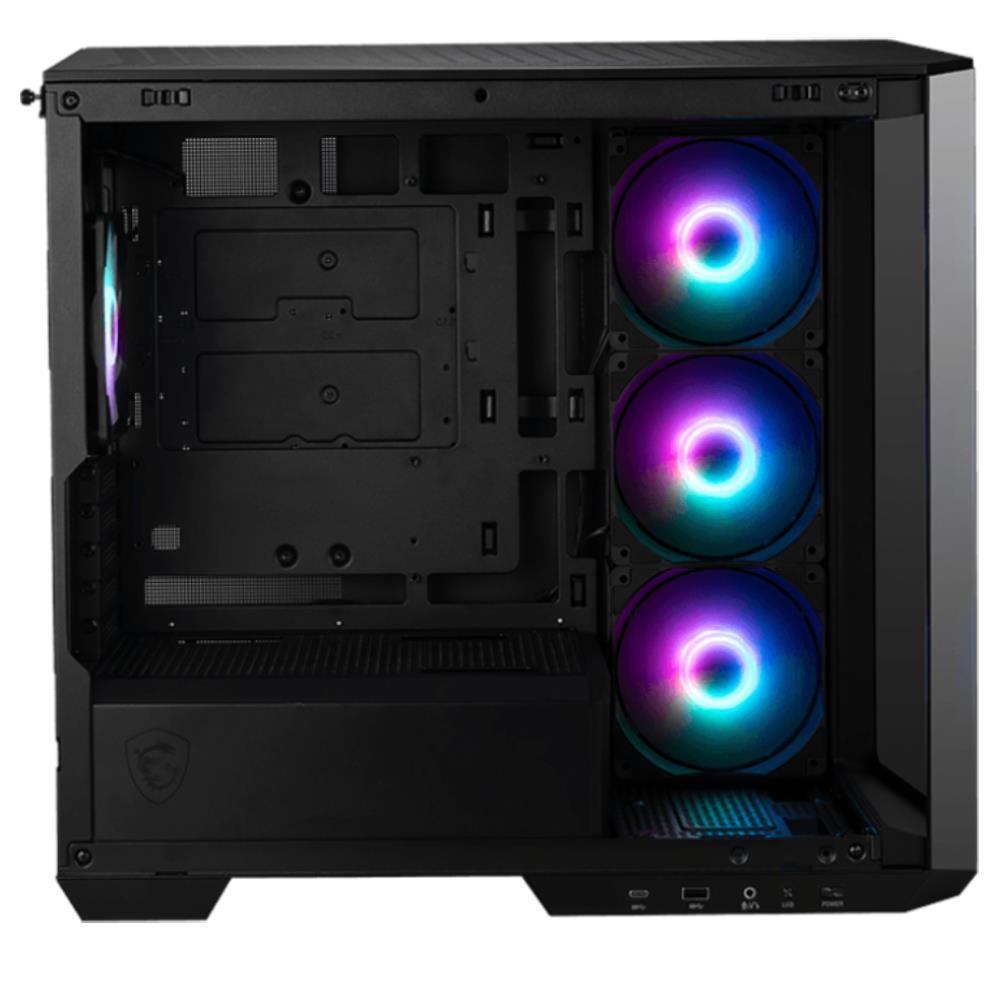MSI MAG PANO 100R PZ USB 3.2 Tempered Glass Siyah mATX Tower Kasa