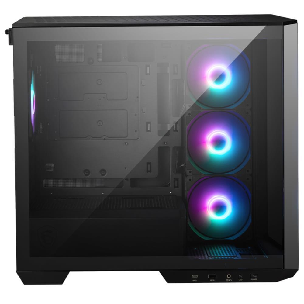 MSI MAG PANO 100R PZ USB 3.2 Tempered Glass Siyah mATX Tower Kasa