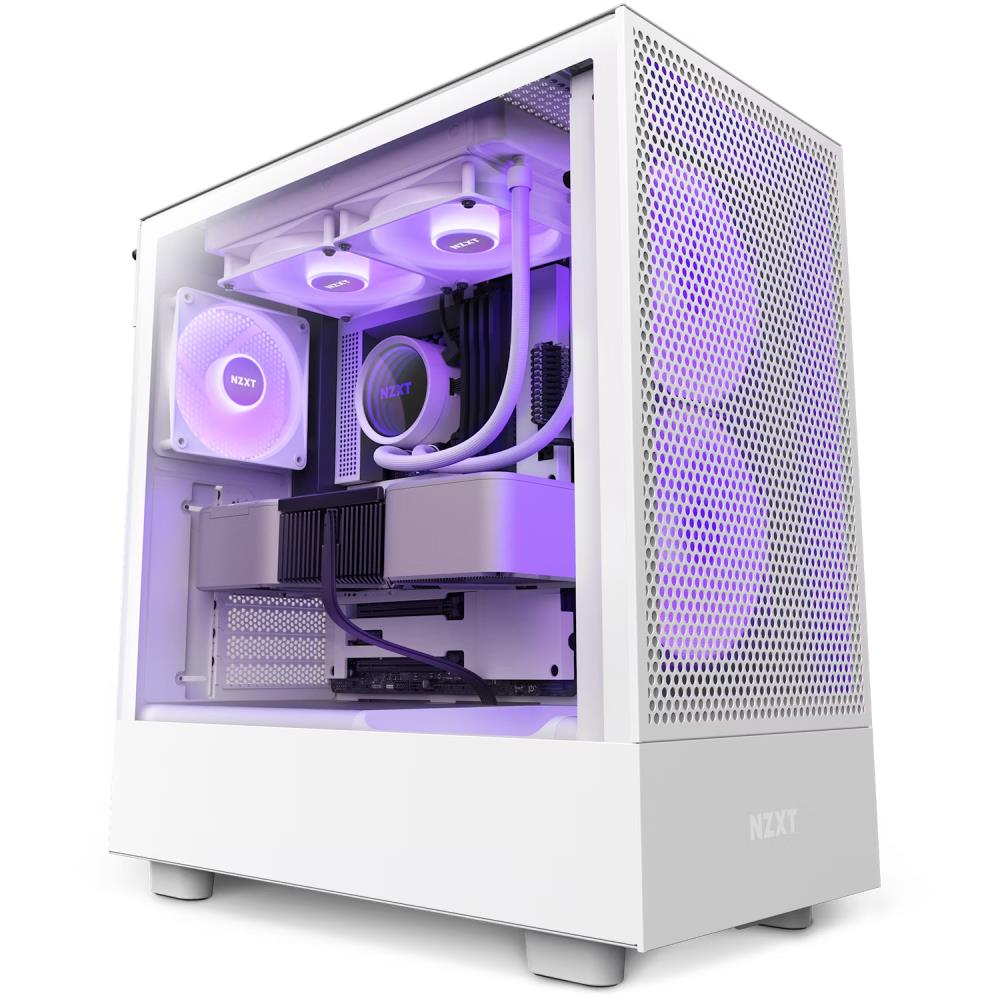 NZXT H5 2023 Flow RGB Edition USB 3.2 Beyaz ATX Mid Tower Kasa