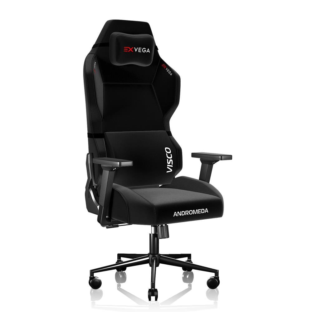 EXVEGA Andromeda 2024 Serisi Siyah Dokuma Profesyonel Gaming Oyuncu Koltuğu