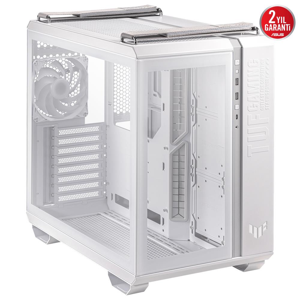 ASUS TUF GAMING GT502 PLUS Tempered Glass RGB Beyaz USB 3.2 Mid Tower Kasa