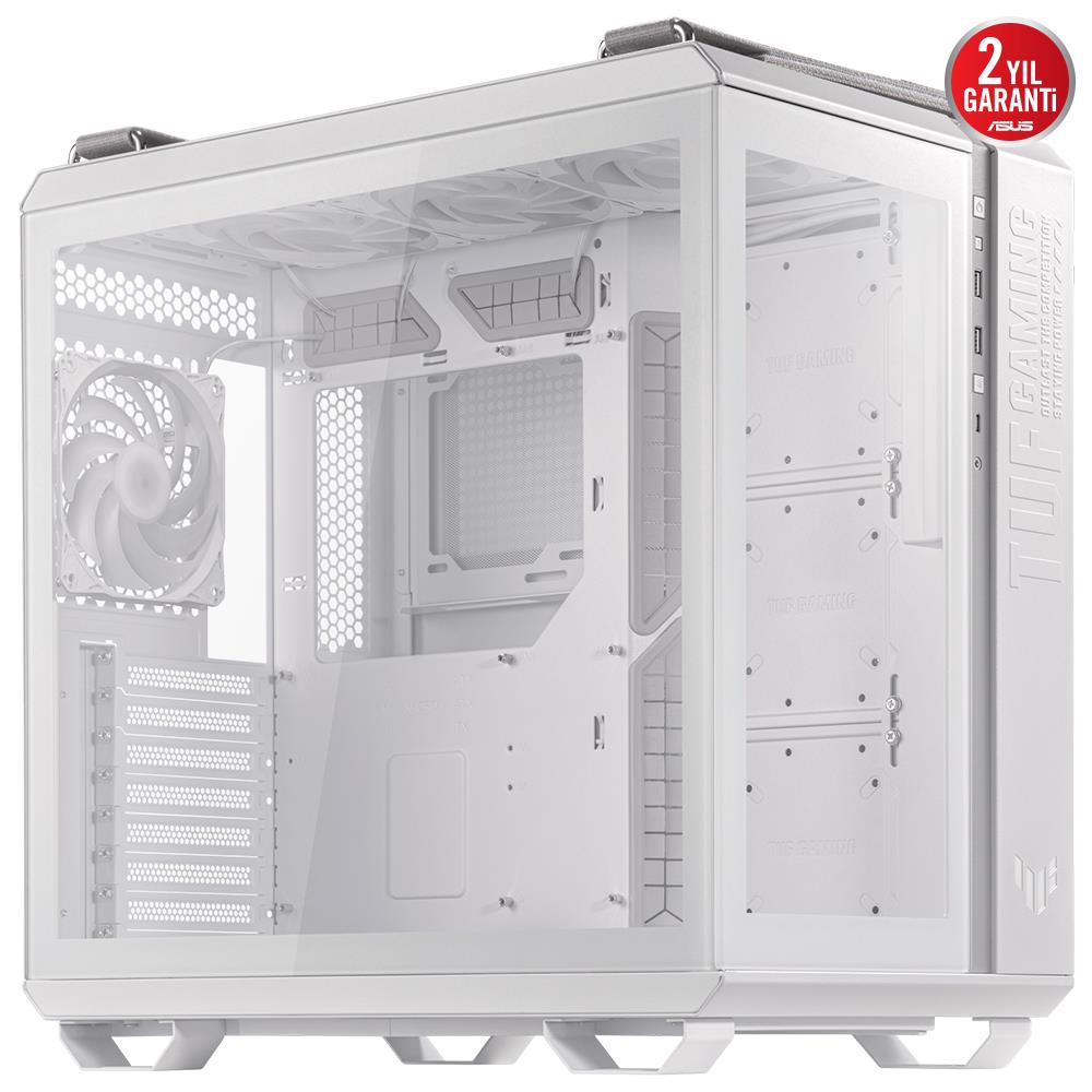 ASUS TUF GAMING GT502 PLUS Tempered Glass RGB Beyaz USB 3.2 Mid Tower Kasa