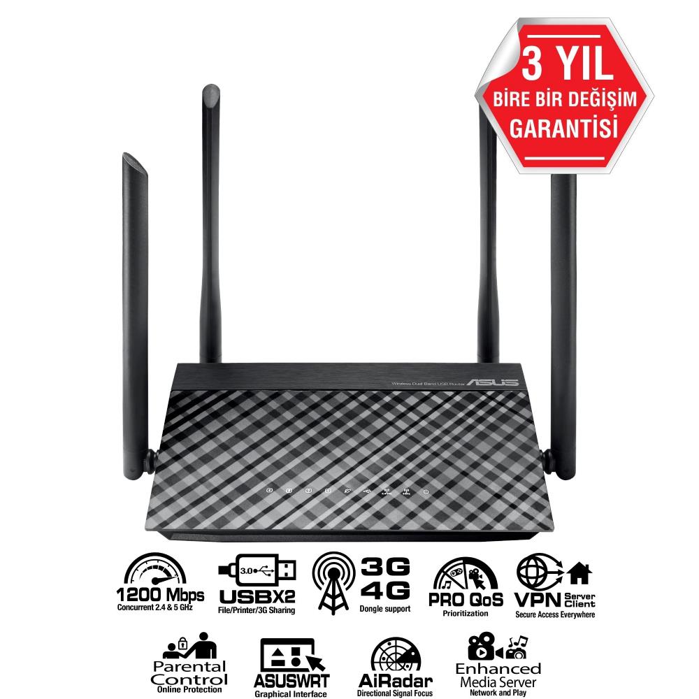 ASUS RT-AC1200 AC1200 Dual Band Wi-Fi Router