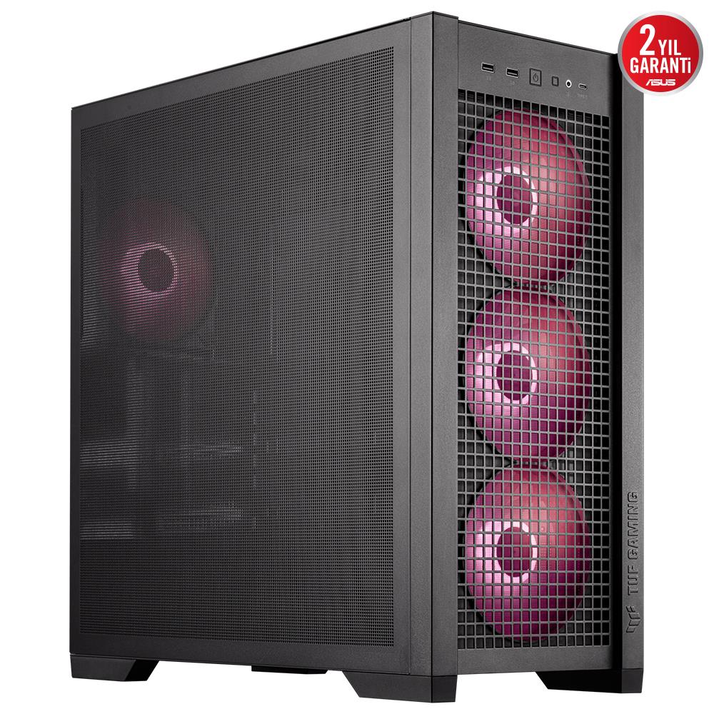 ASUS TUF GAMING GT302 ARGB Tempered Glass Siyah USB 3.2 ATX Mid Tower Kasa