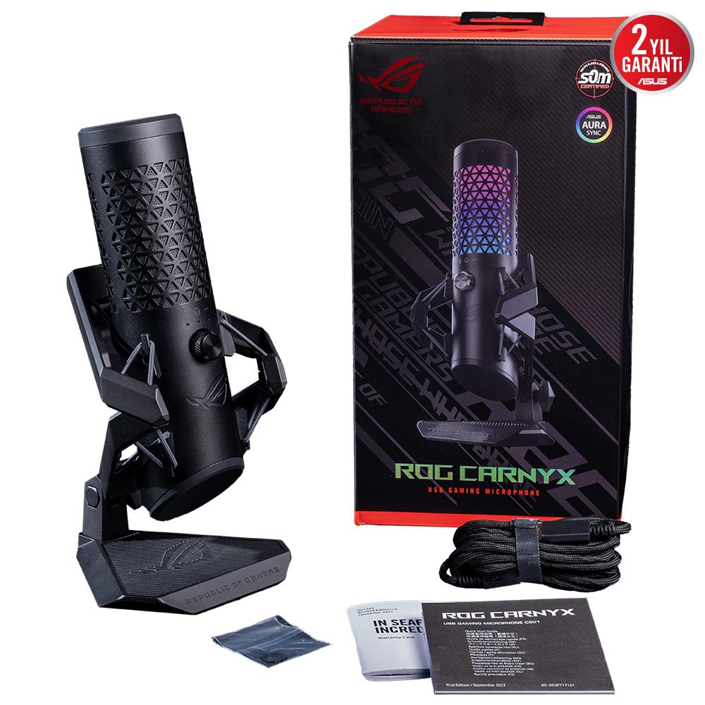 ASUS ROG Carnyx RGB Profesyonel Cardioid Kapasitif Gaming Mikrofon