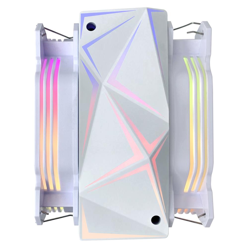 Rampage OCTAGON C60 Beyaz 2x120mm ARGB Kule Tipi İşlemci Soğutucu