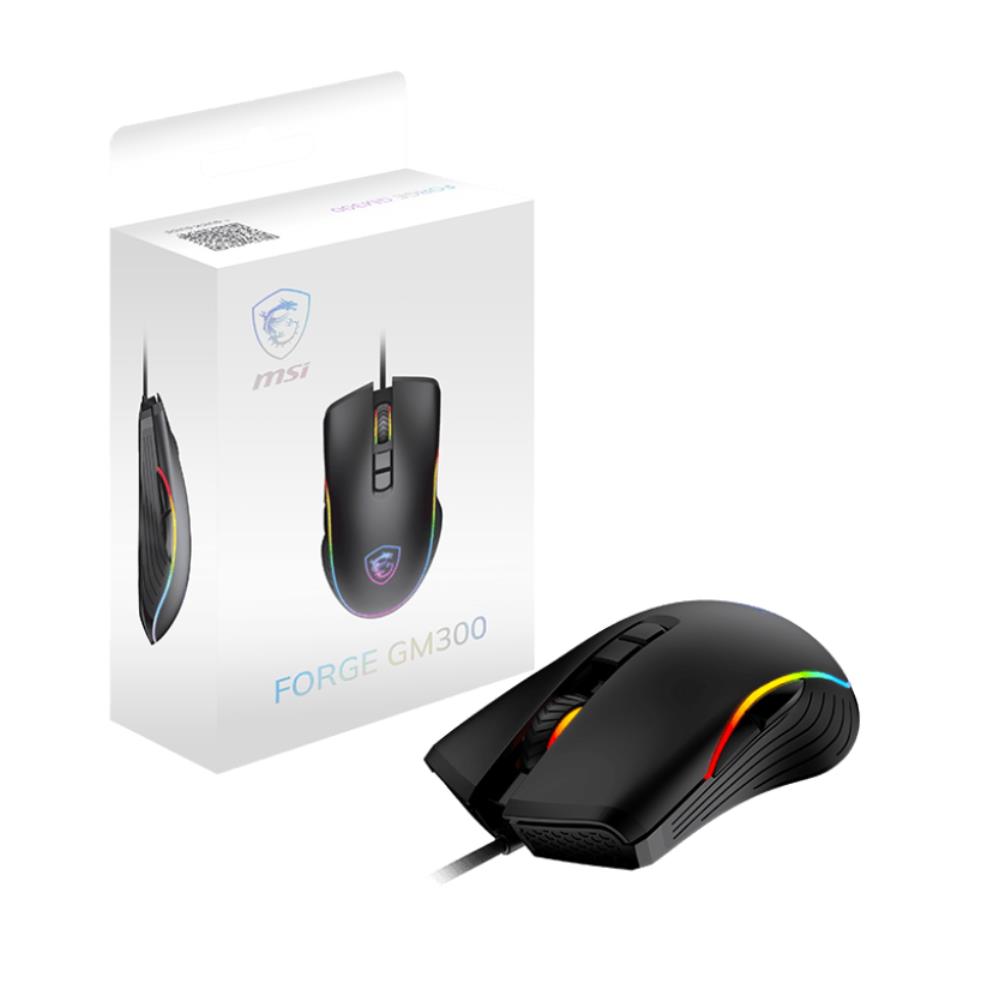 MSI FORGE GM300 RGB 7200 dpi Siyah Kablolu Gaming Mouse