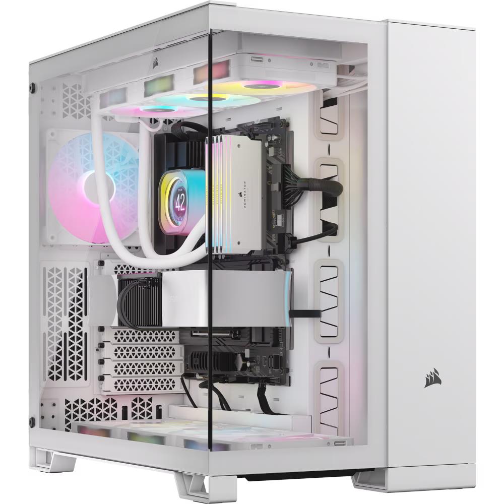 CORSAIR iCUE LINK 6500X RGB USB 3.2 Type-C Çift Odalı Beyaz ATX Mid-Tower Kasa