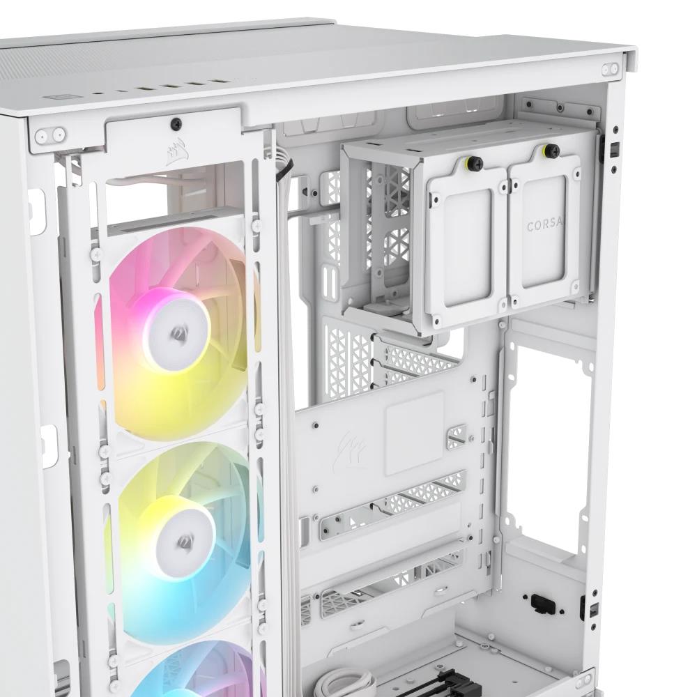 CORSAIR iCUE LINK 6500X RGB USB 3.2 Type-C Çift Odalı Beyaz ATX Mid-Tower Kasa