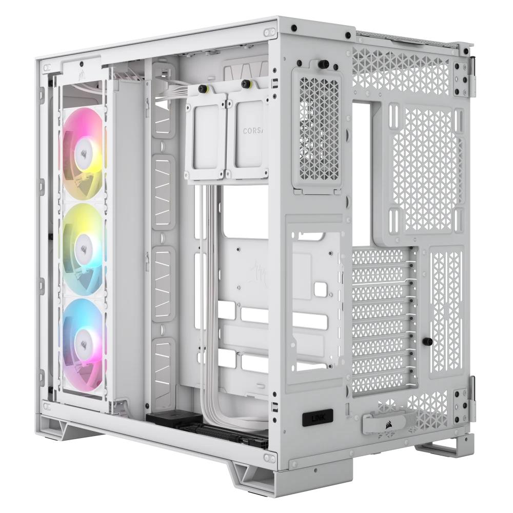 CORSAIR iCUE LINK 6500X RGB USB 3.2 Type-C Çift Odalı Beyaz ATX Mid-Tower Kasa