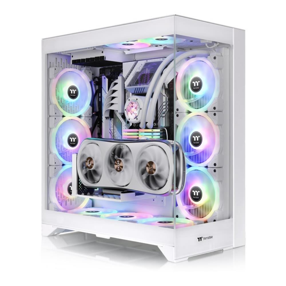 Thermaltake CTE E600 MX PCI-E 4.0 Dual 90 Derece Riser Kablolu Mesh Beyaz E-ATX Kasa