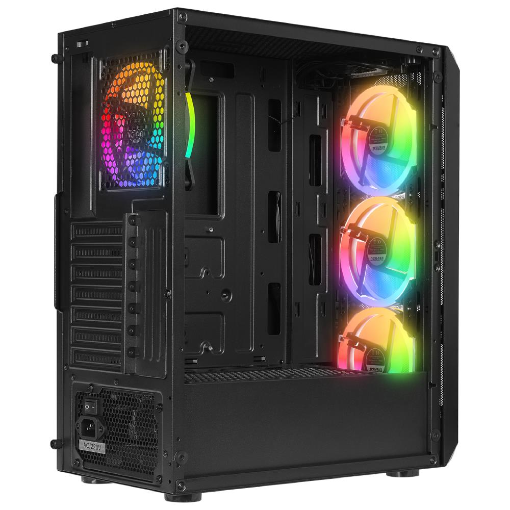 Everest X-RACER PEAK 600W Temperli Camlı RGB ATX Mid Tower Gaming Kasa
