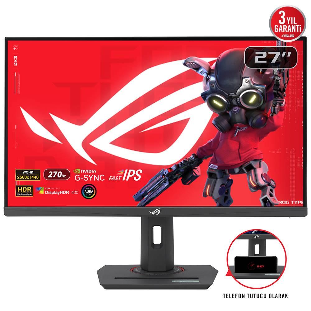 ASUS ROG Strix XG27ACMG 27" 270Hz 1ms HDMI DP USB-C FreeSync Premium G-Sync AdaptiveSync Pivot HDR10 FHD Fast IPS Gaming Monitör