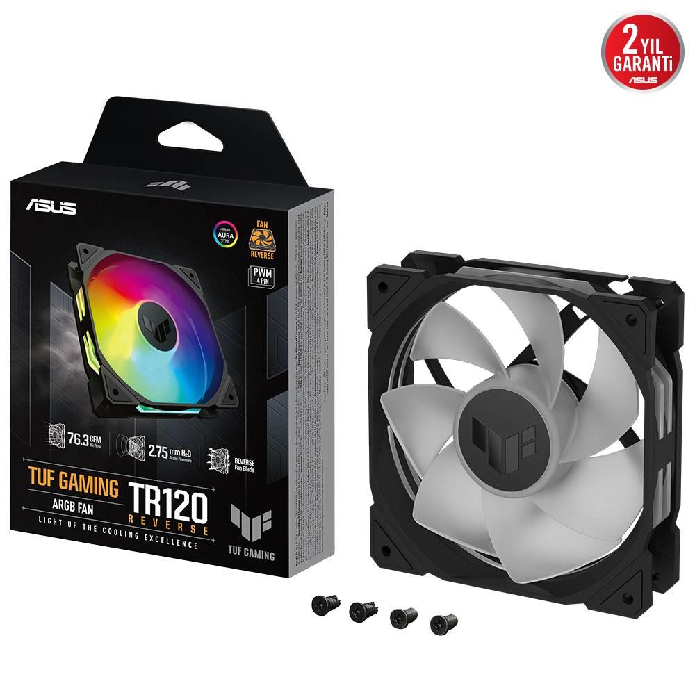 ASUS TUF GAMING TR120 Reverse ARGB 120mm Siyah Kasa Fanı