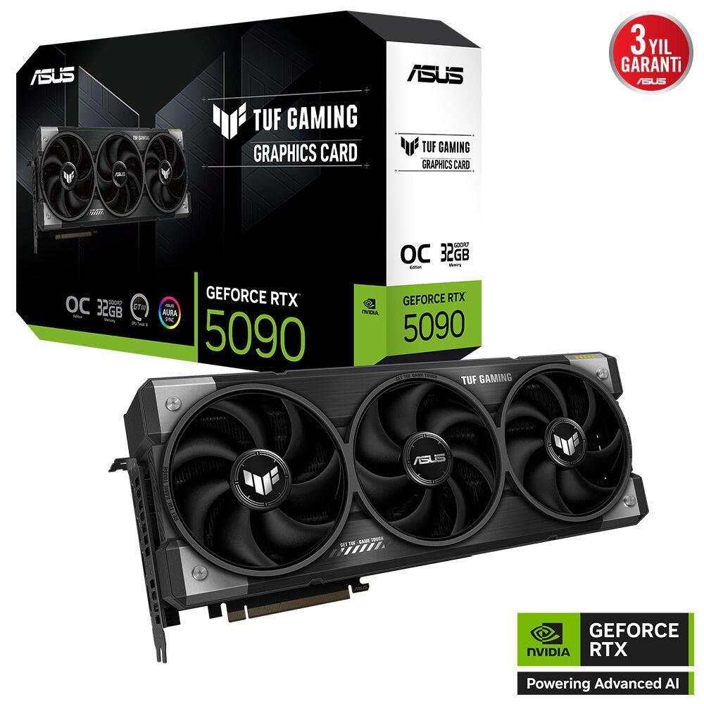 ASUS TUF Gaming GeForce RTX 5090 OC Edition 32GB GDDR7 DLSS 4 512 Bit Ekran Kartı