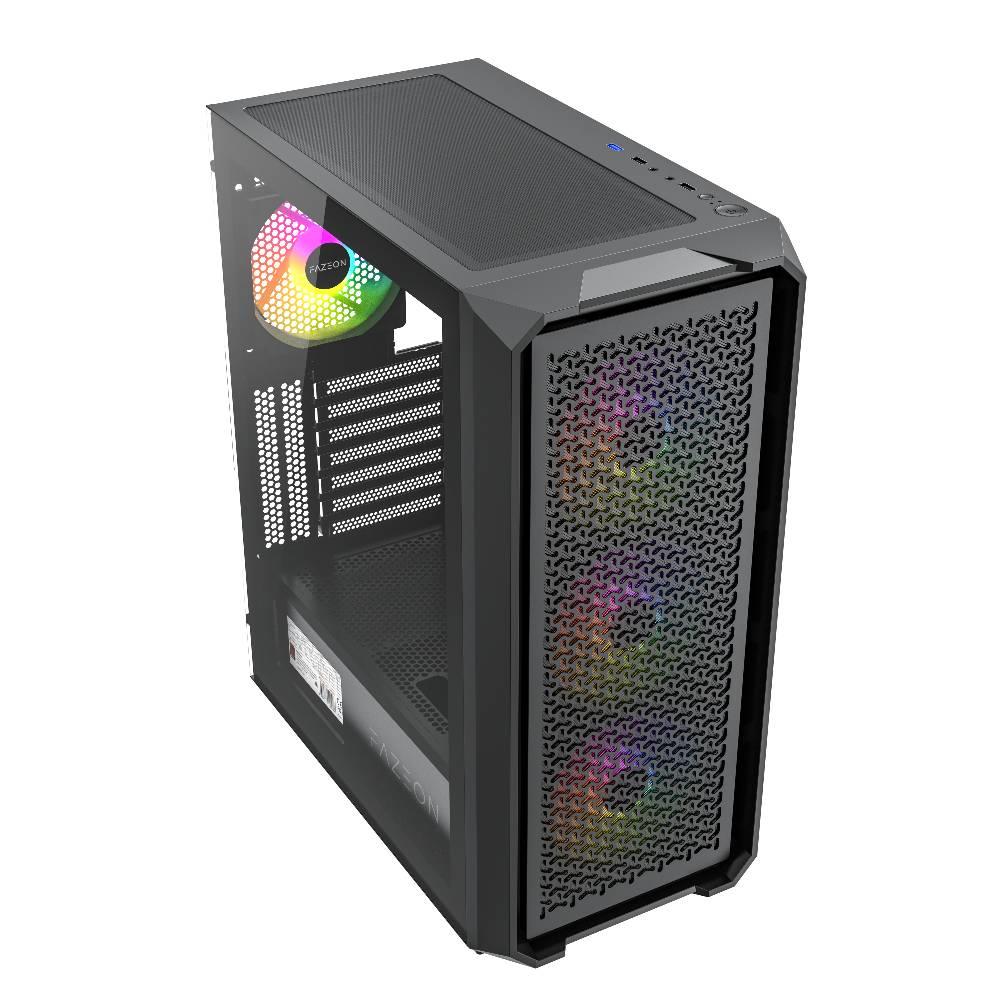 FAZEON F10 650W 80+ Bronze Tempered Glass Mesh 4x ARGB Fanlı USB 3.0 ATX Bilgisayar Kasası