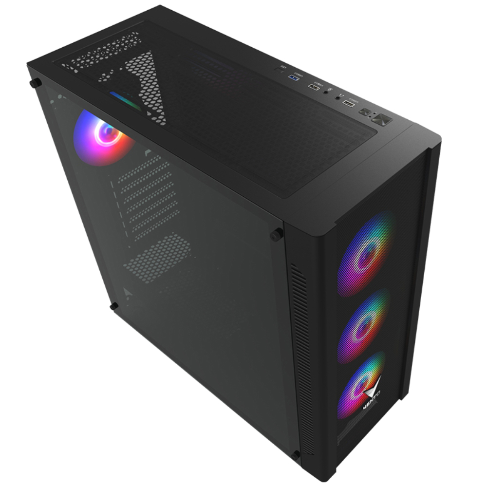 VENTO VG20AL Tempered Glass USB 3.0 Mesh RGB ATX Mid Tower Kasa + FSP ...