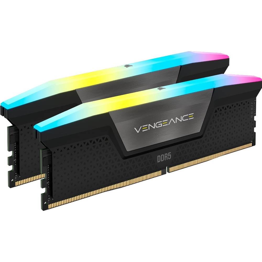 CORSAIR 48GB (2x24GB) Vengeance RGB 6000MHz CL30 DDR5 Siyah Dual Kit Ram