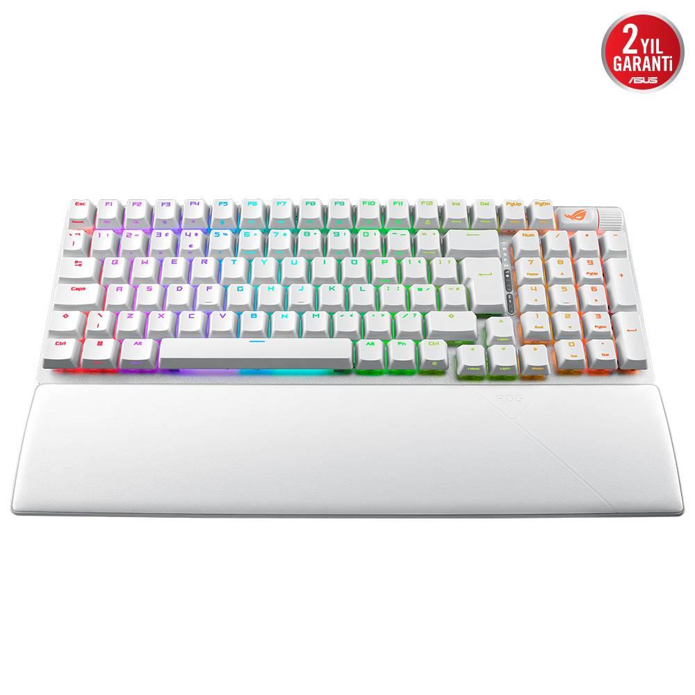 ASUS ROG Strix Scope II 96 RX Wireless ROG RX Optical Mechanical Switch İngilizce RGB Mekanik Kablosuz Beyaz Gaming Klavye