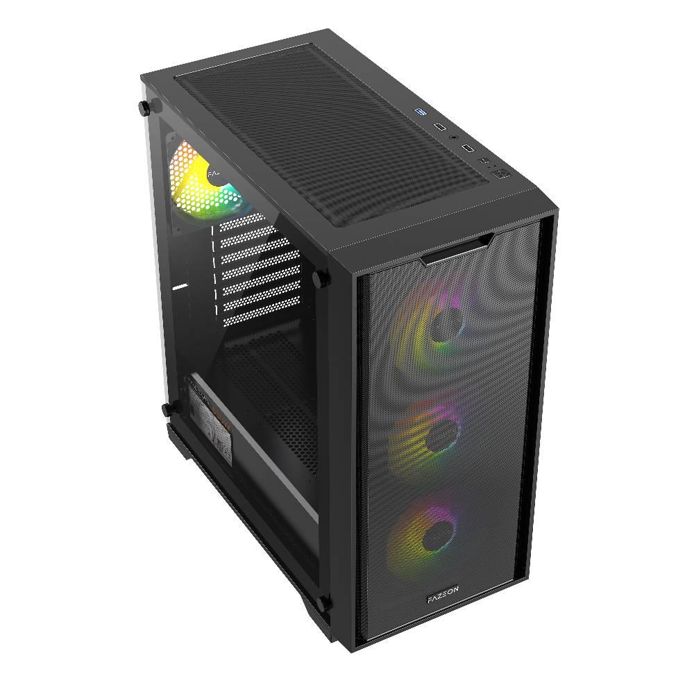 FAZEON F5 650W 80+ Bronze Tempered Glass 4x ARGB Fanlı USB 3.0 ATX Bilgisayar Kasası