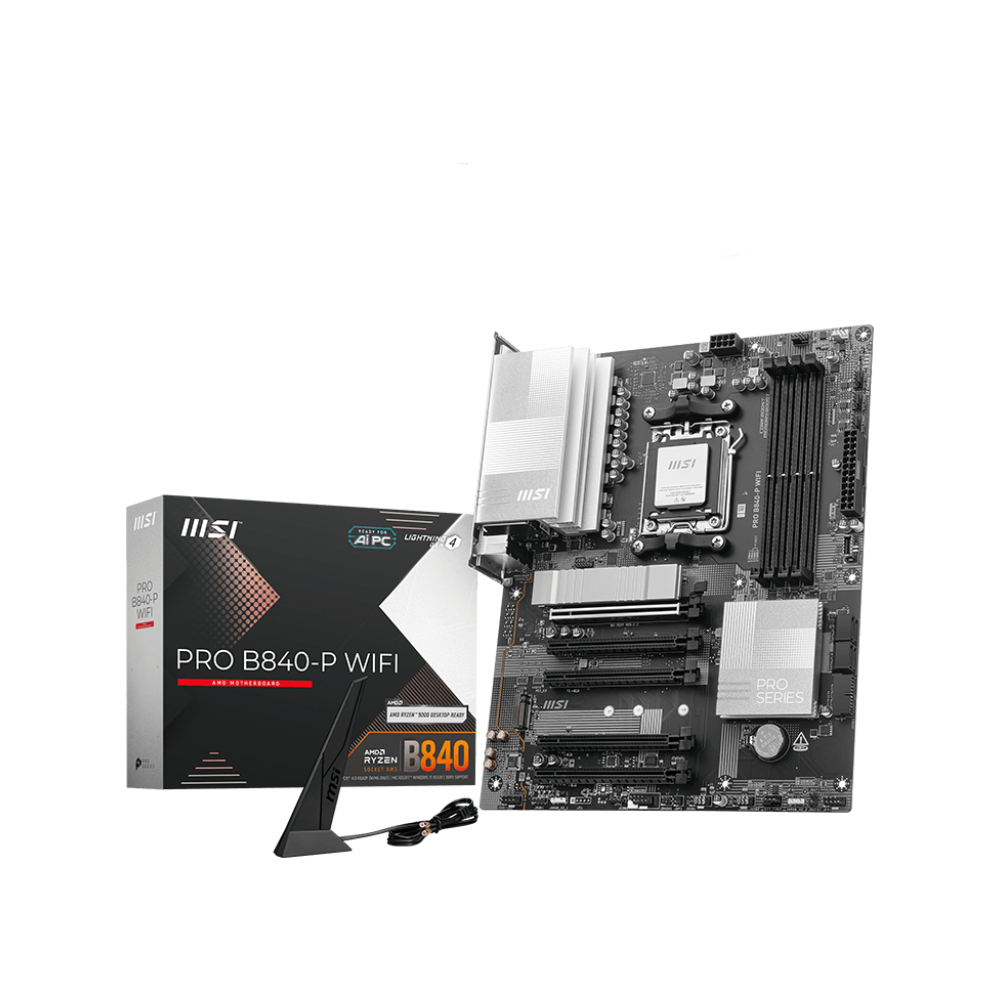 MSI PRO B840-P WIFI 8000MHz OC DDR5 Soket AM5 M.2 USB-C HDMI ATX Anakart