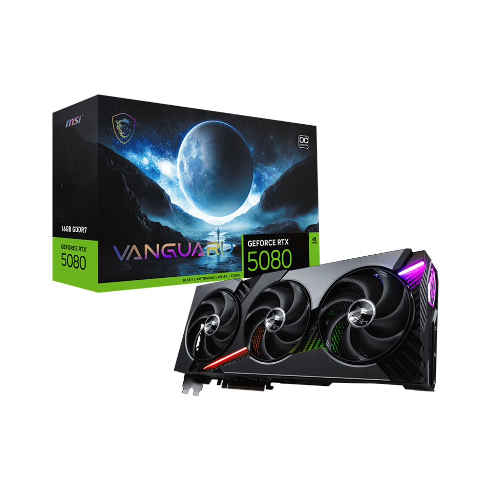 MSI GeForce RTX 5080 16GB VANGUARD OC 16GB GDDR7 DLSS 4 256 Bit