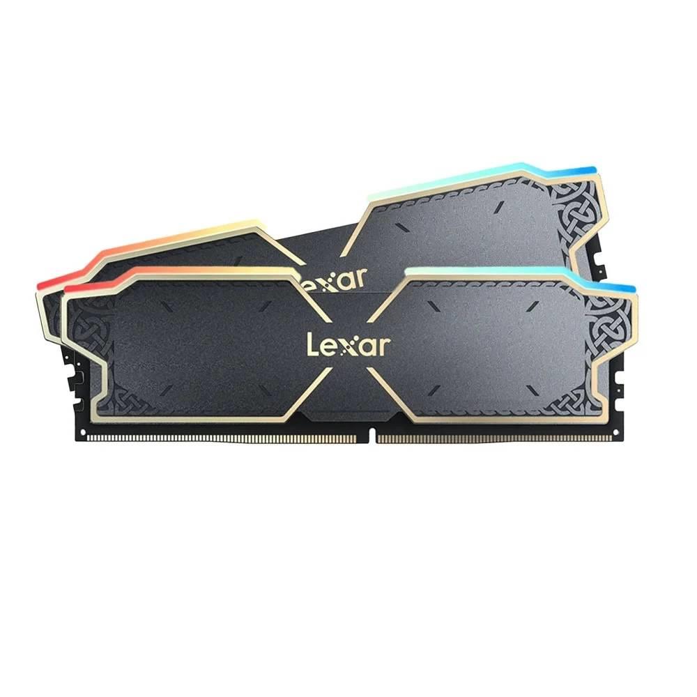 Lexar 32GB (2x16GB) Thor RGB 6000MHz CL38 DDR5 Siyah Dual Kit Ram