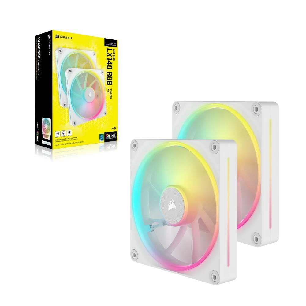 CORSAIR iCUE LINK LX140 RGB 140mm PWM Beyaz İkili Kasa Fanı